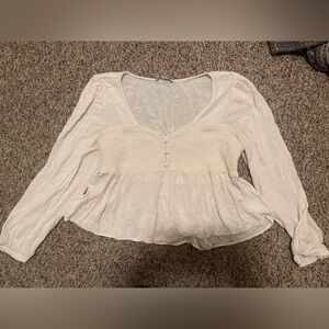 Elegant Cream Women's Top